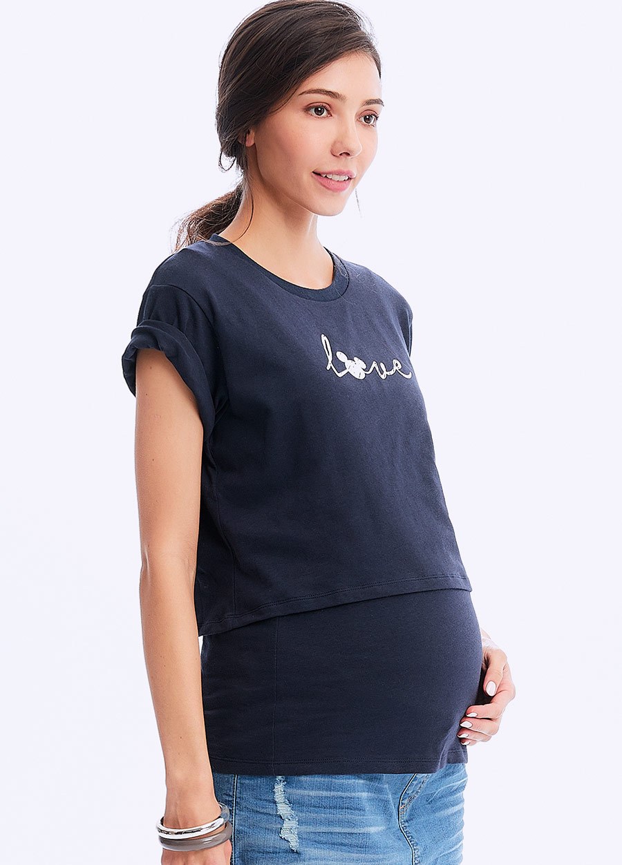 迪士尼米奇真愛假兩件哺乳上衣