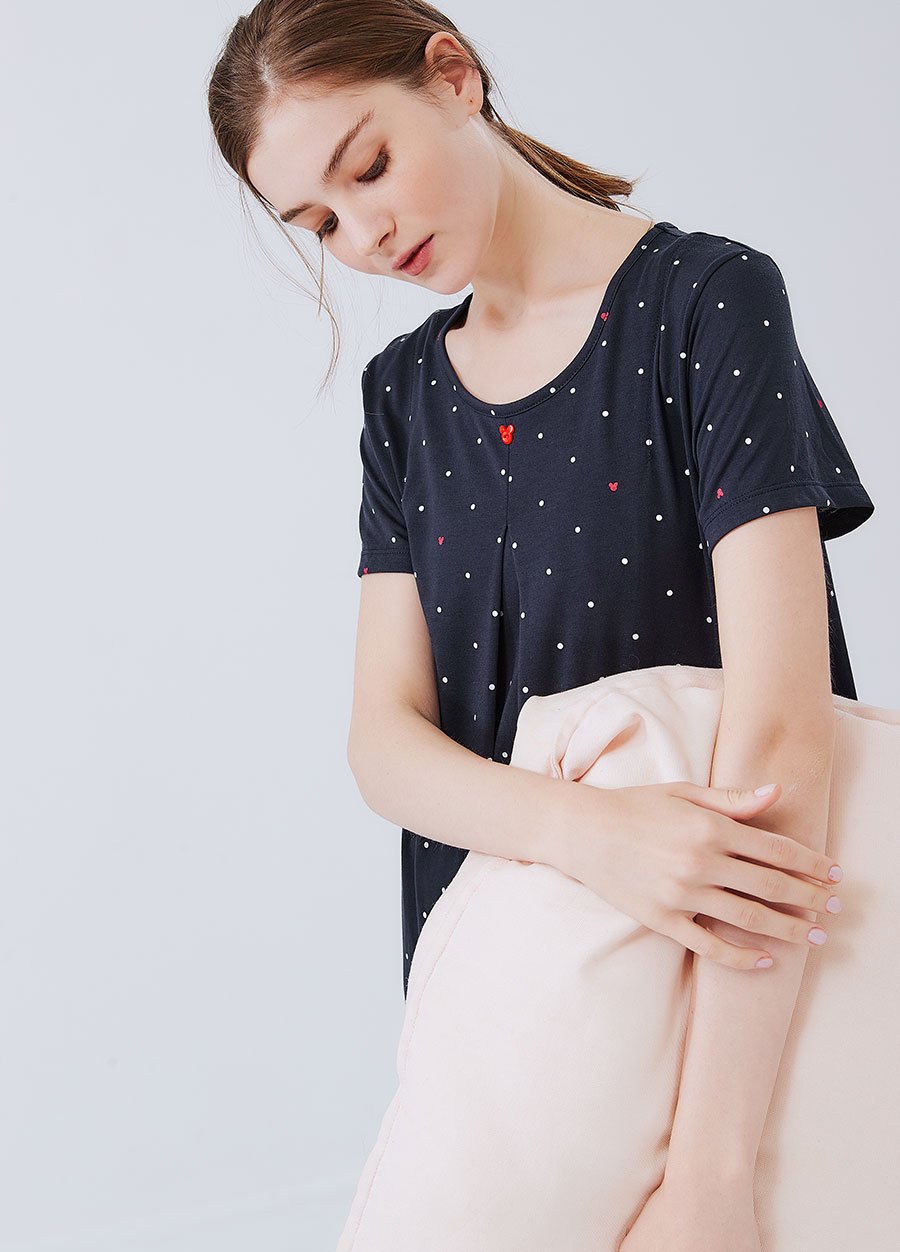 點點米奇頭孕哺居家洋裝