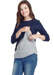 棉柔學院風哺乳上衣