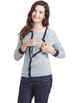 經典開襟假2件孕婦裝.哺乳衣