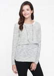 襯衫領造型假2件孕婦裝.哺乳衣