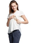 V領蕾絲多層次孕婦裝.哺乳衣