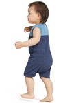 BABY棉質色塊拼接平口褲包屁衣