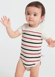 BABY 色條拼接包屁衣