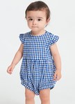 BABY 格紋平織包屁衣
