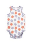 BABY Q彈棉質無袖包屁衣(2入)-點點/水波紋