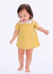 BABY假兩件挖肩包屁洋裝(附髮帶)