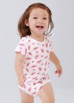 BABY純棉網眼包屁衣(2入)-西瓜/柳丁/西洋梨