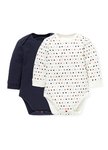 BABY Q彈棉質長袖包屁衣(2入)-星星