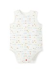 BABY Q彈棉質無袖包屁衣(2入)-幾何三角