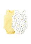 BABY Q彈棉質無袖包屁衣(2入)-飛機