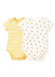 BABY Q彈棉質包屁衣(2入)-蛋黃