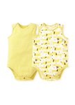 BABY Q彈棉質無袖包屁衣(2入)-狗狗