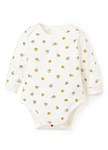 BABY Q彈棉質長袖包屁衣(2入)-蛋黃