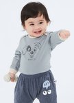 BABY迪士尼Q彈棉質長袖包屁衣-101忠狗