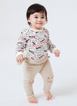 BABY Q彈棉質長袖包屁衣(2入)-標籤佩佩豬