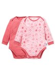 BABY Q彈棉質長袖包屁衣(2入)-跳舞佩佩豬