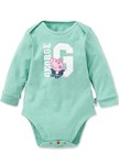 BABY佩佩豬Q彈棉質長袖包屁衣-運動喬治