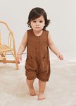 BABY 無袖雙口袋連身包屁衣