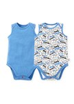 BABY Q彈棉質無袖包屁衣(2入)-標籤佩佩豬