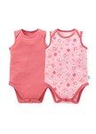 BABY Q彈棉質無袖包屁衣(2入)-跳舞佩佩豬