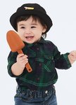 BABY格紋襯衫