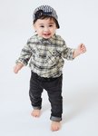 BABY 刷白割破牛仔褲
