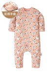 新生兒長袖連身衣-點點貓狗