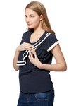 撞色荷葉孕婦裝.哺乳衣