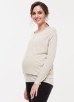 薄暖斜下擺真兩件孕哺上衣(哺乳背心+上衣)