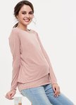 薄暖斜下擺真兩件孕哺上衣(哺乳背心+上衣)