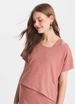 不對稱孕哺上衣2件組(哺乳背心+外衣)