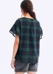 花苞袖哺乳平織衫(2件式)