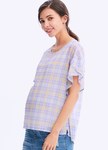 花苞袖哺乳平織衫(2件式)