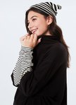 寬鬆垂領假兩件孕哺罩衫