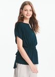 天絲涼感抽皺綁帶哺乳罩衫