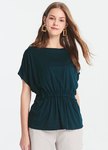 天絲涼感抽皺綁帶哺乳罩衫