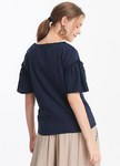 荷葉袖哺乳上衣