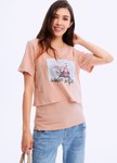 迪士尼冰雪奇緣假兩件哺乳上衣