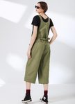 棉麻吊帶孕婦寬褲