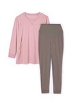 素色撞色孕哺居家服組