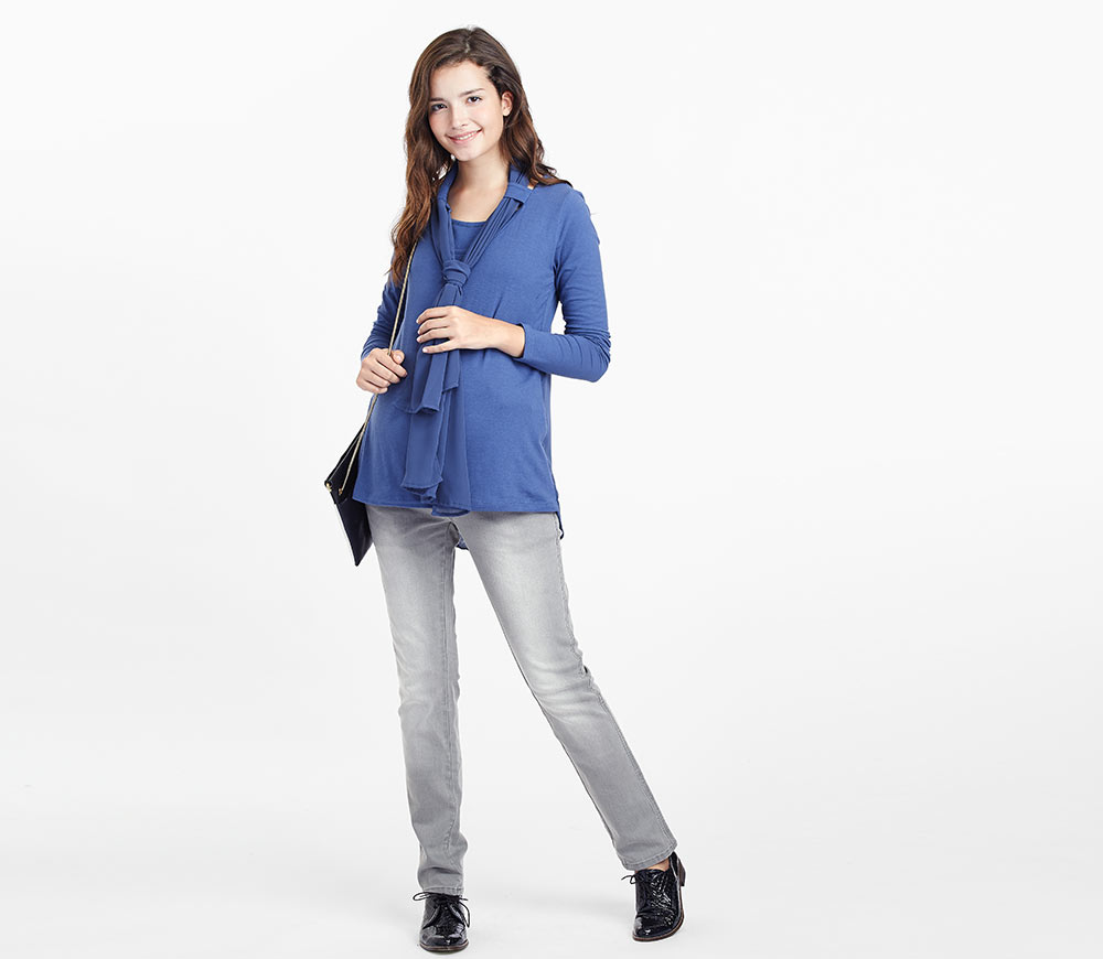 拼接雪舫真圍巾孕婦裝.哺乳衣 拼接雪舫真圍巾孕婦裝.哺乳衣