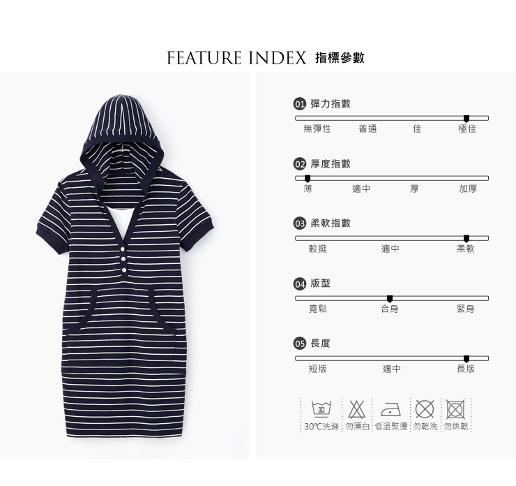 連帽開襟橫條基本款長版孕婦裝.哺乳衣 連帽開襟橫條基本款長版孕婦裝.哺乳衣