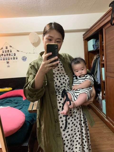 媽媽餵哺乳洋裝