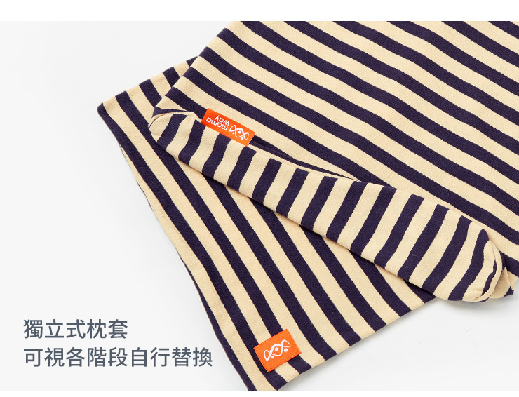 寶寶枕 枕頭套 氧化鋅條紋三合一成長枕套 寶寶枕 枕頭套 氧化鋅條紋三合一成長枕套