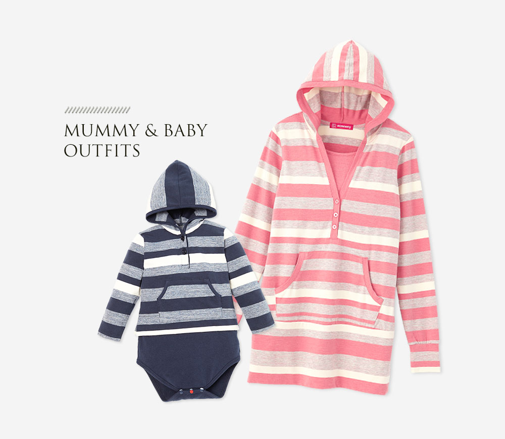 BABY連帽開襟橫條包屁衣