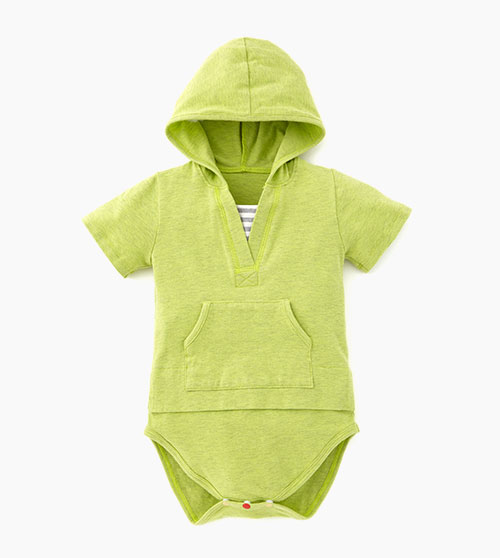 BABY連帽假兩件包屁衣