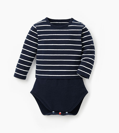 Baby橫紋包屁衣
