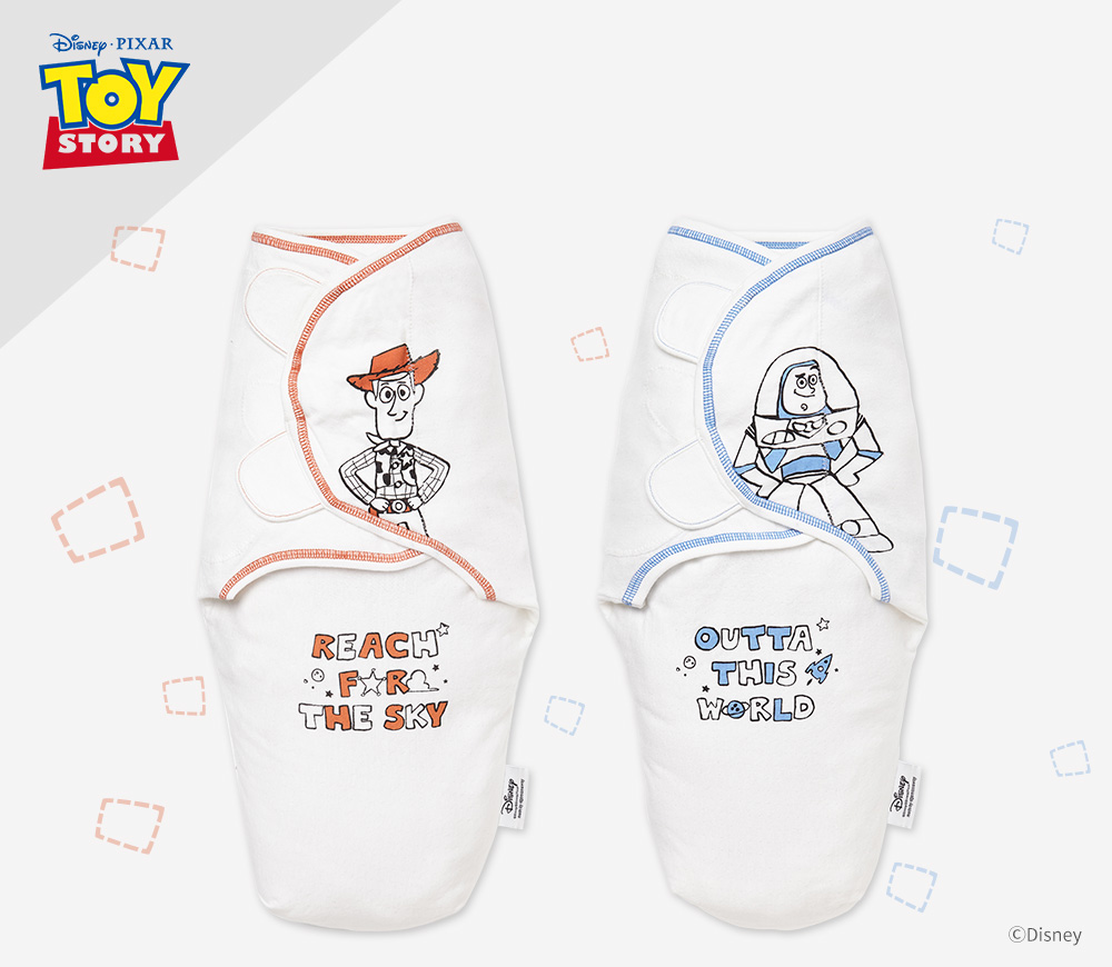 迪士尼系列(玩具總動員)蠶寶寶包巾組 2入 迪士尼系列(玩具總動員)蠶寶寶包巾組 2入