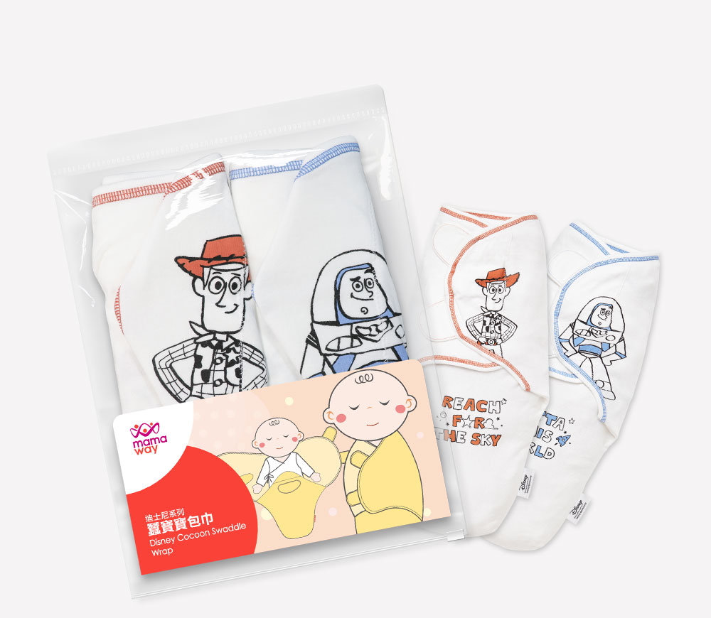 迪士尼系列(玩具總動員)蠶寶寶包巾組 2入 迪士尼系列(玩具總動員)蠶寶寶包巾組 2入